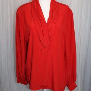 Vintage 1980s Lauren Lee Red Blouse